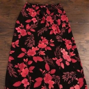 floral midi skirt